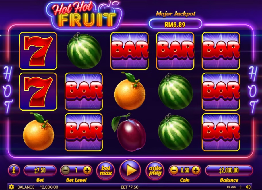 Hot Hot Hot Fruit is an exciting slot machine with compelling gameplay.