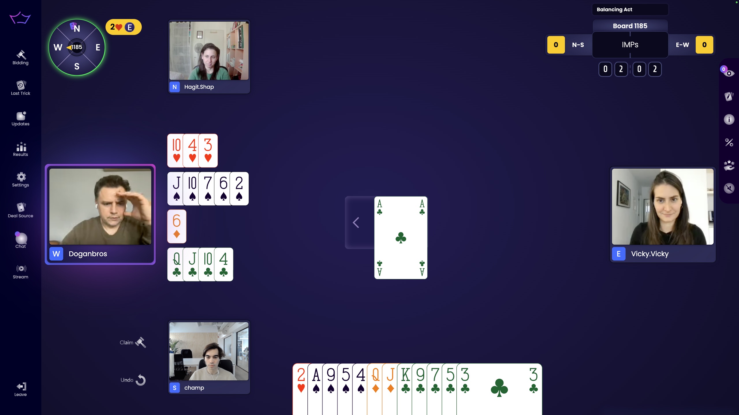 Bridge Champ Online Bridge Platform - play bridge online