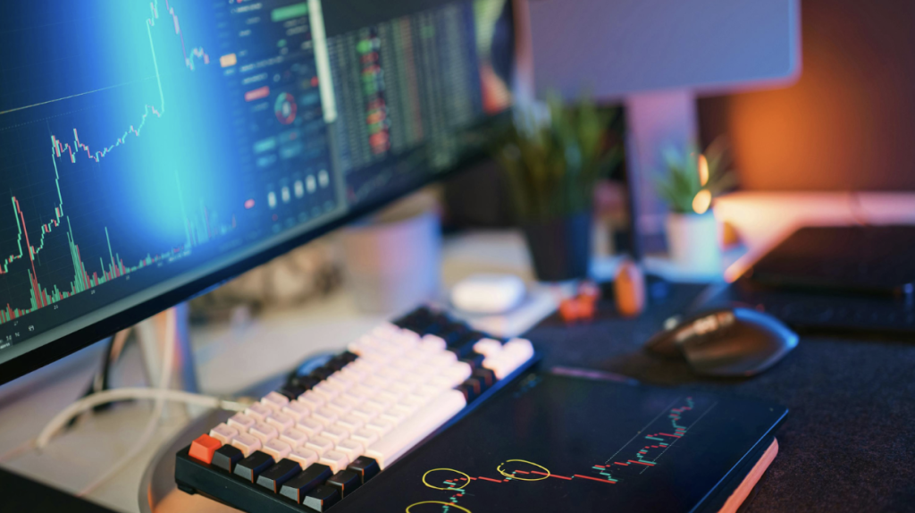 A photo of a home computer gaming system as illustration for an article titled Integration of AI in NZ online casinos for personalization, fraud detection, and support