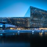 Photo of the Harpa Concert Hall in Iceland, venue for the 2026 Reykjavik Bridge Festival