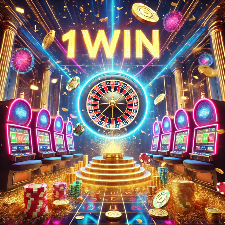 Collage of casino games and the word 1Win -