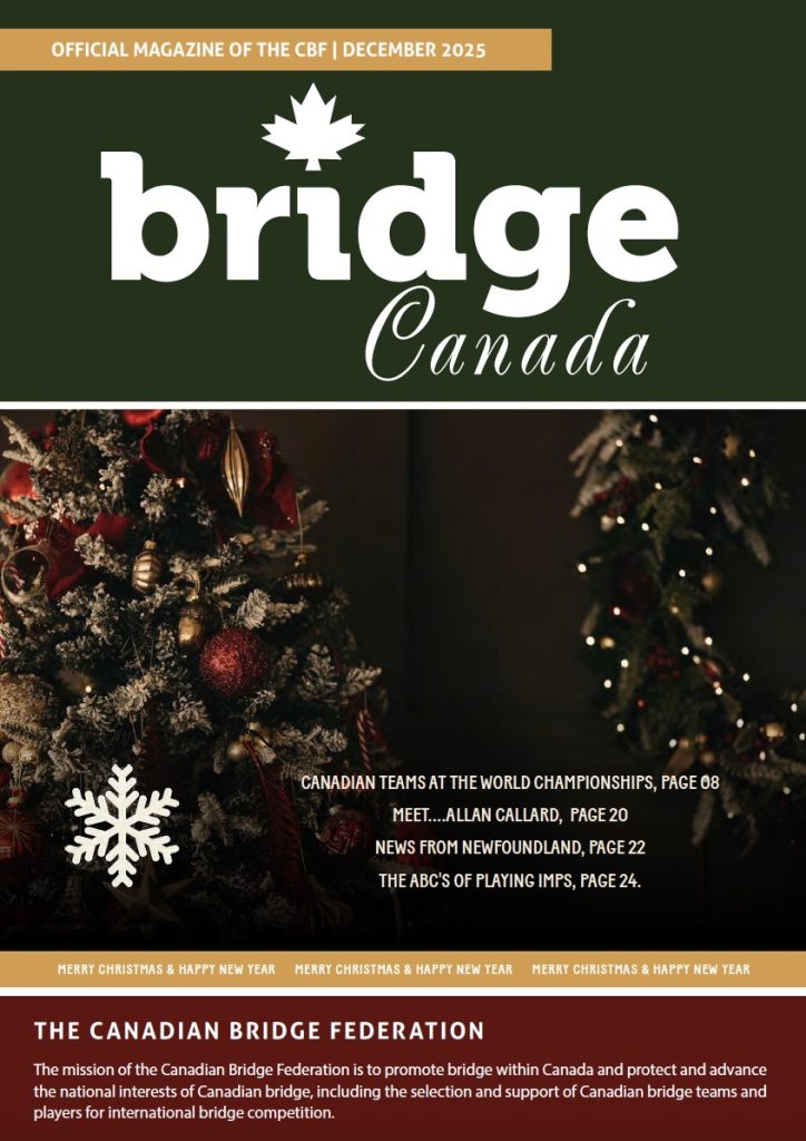 Cover of December 2025 Bridge Canada Magazine