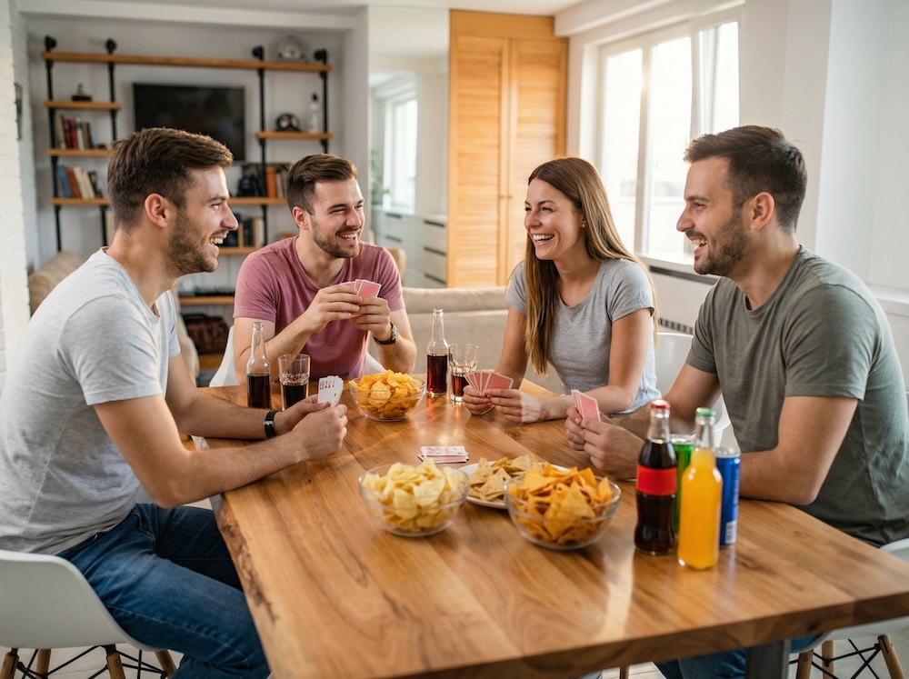 Friends Playing Bridge