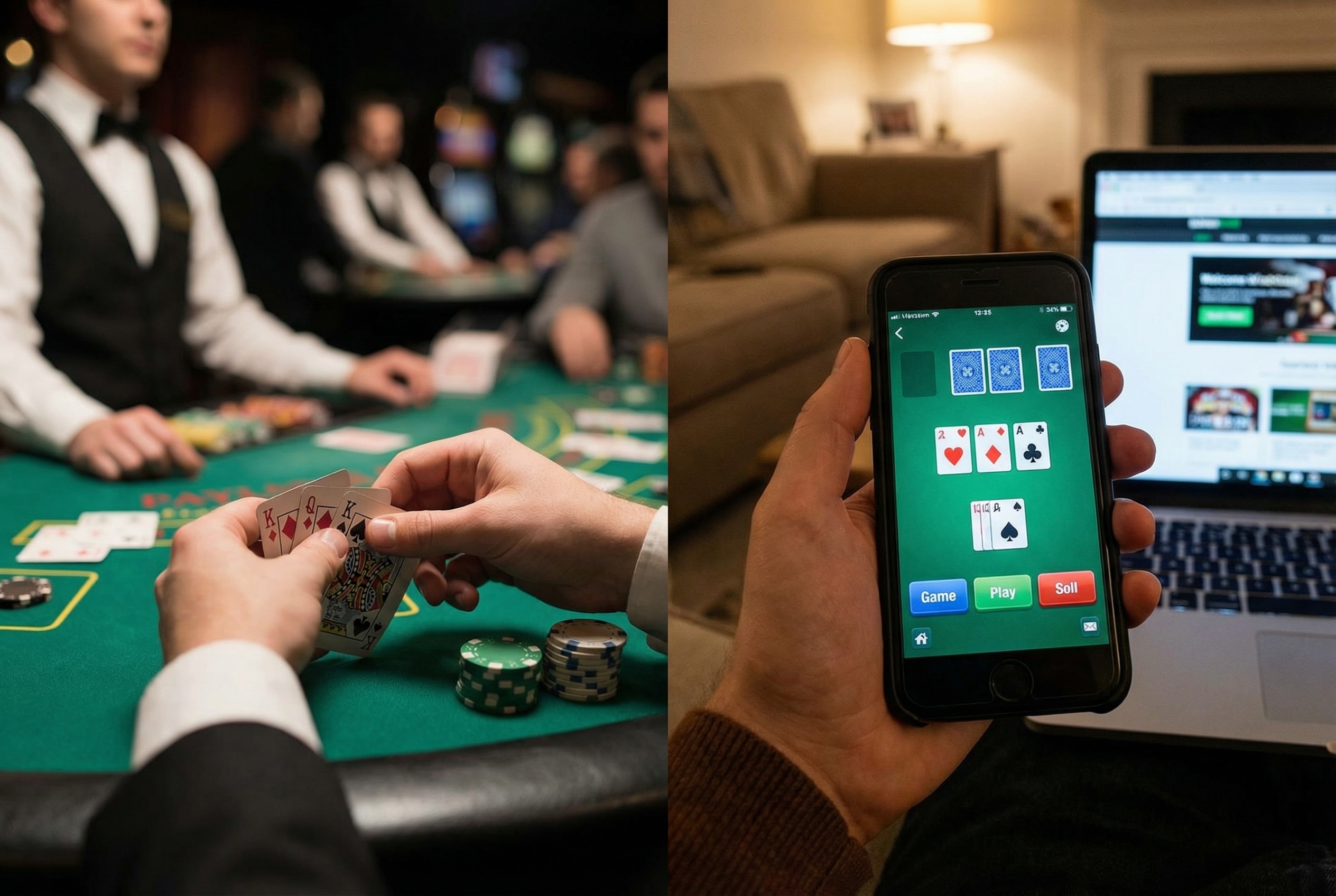 Live Card Games Vs. Virtual Games at the Online Casino