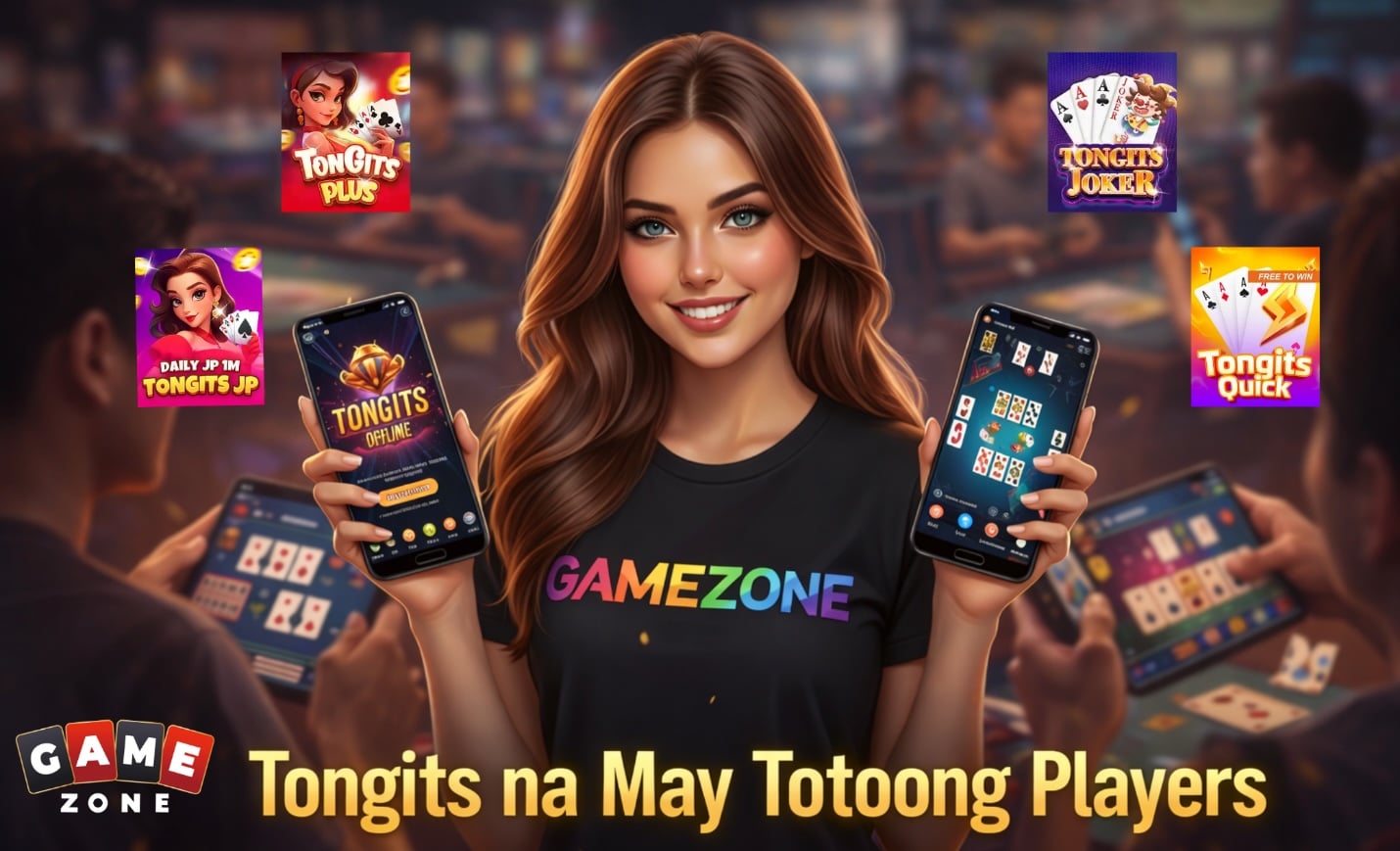 Tongits na May Totoong Players on Gamezone