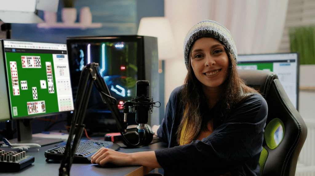 Photo of woman bridge content streamer