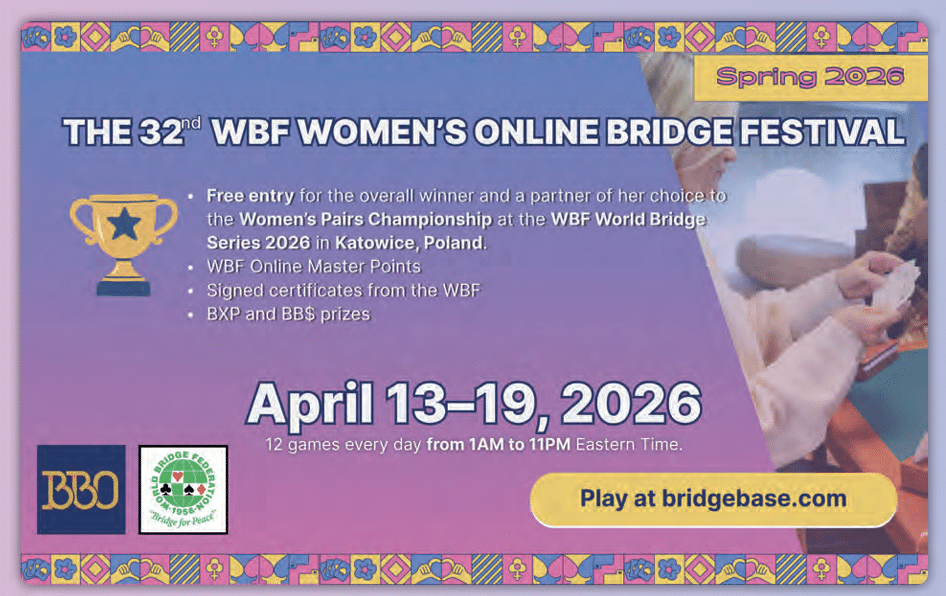 WBF Women's Online Pairs 2026